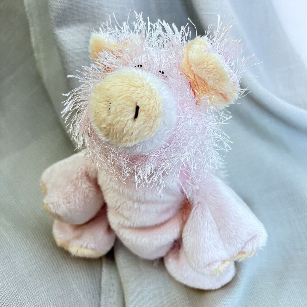 Ganz Webkinz Pig Plush Stuffed Animal Toy Weighted Limbs Pink